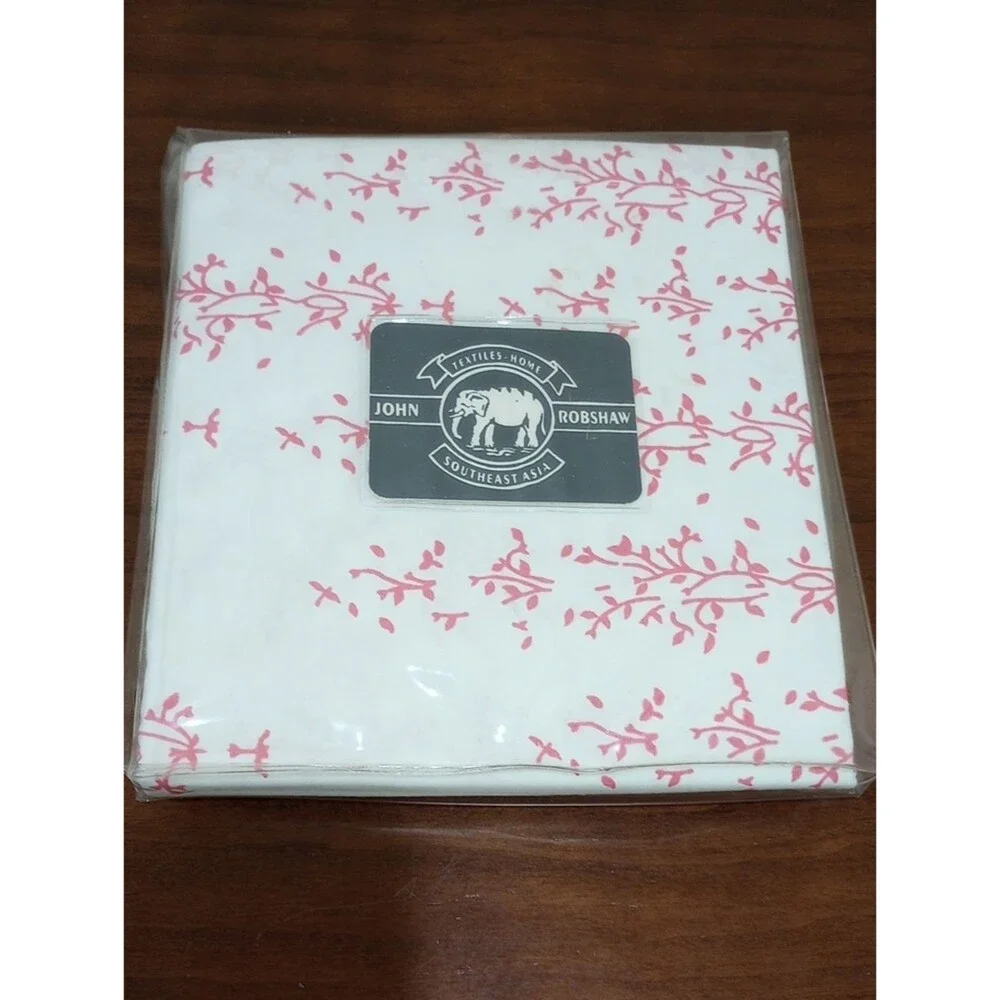 John Robshaw Textiles 100% Cotton Block Print Rosado Table Cloth, 60